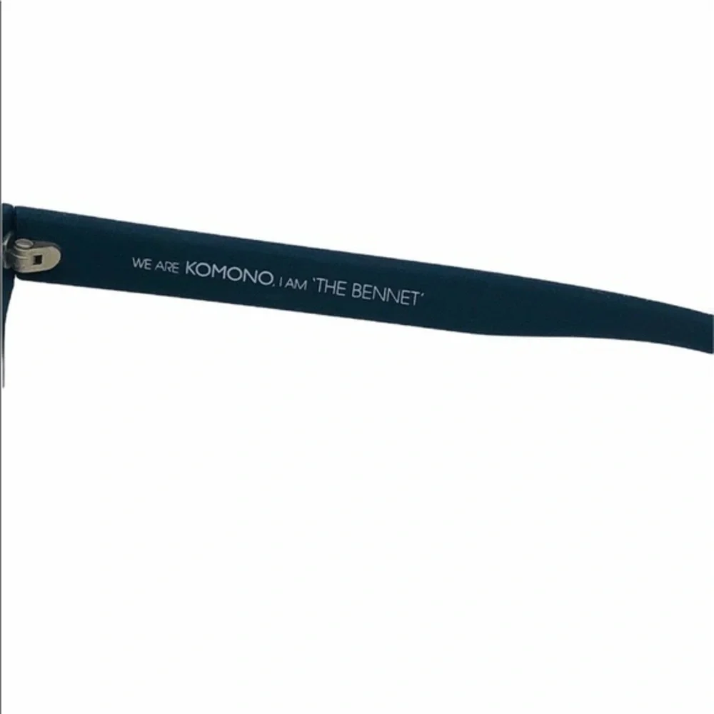 KOMONO Bennet Midnight Blue Rubber Sunglasses NWT